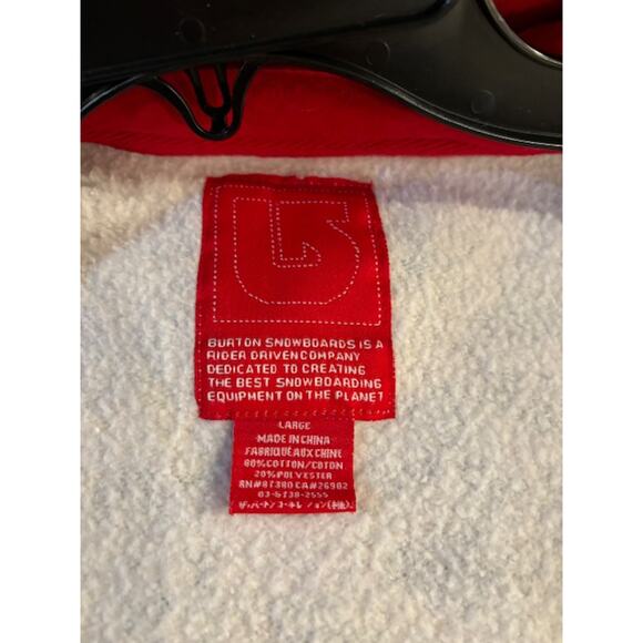 Burton Hoodie Hooded Sweatshirt Graphic Print Y2K Full Zip Mens Large - Picture 4 of 8